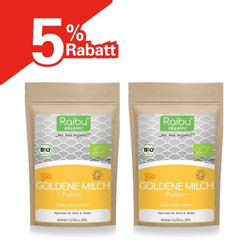 Bio Goldene Milch Pulver - Mit Kurkuma & Ashwagandha | Raibu Organic