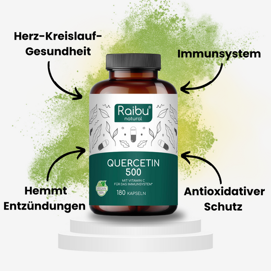 Quercentin 500mg mit Vitamin C | 180 Kapseln