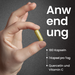 Quercentin 500mg mit Vitamin C | 180 Kapseln