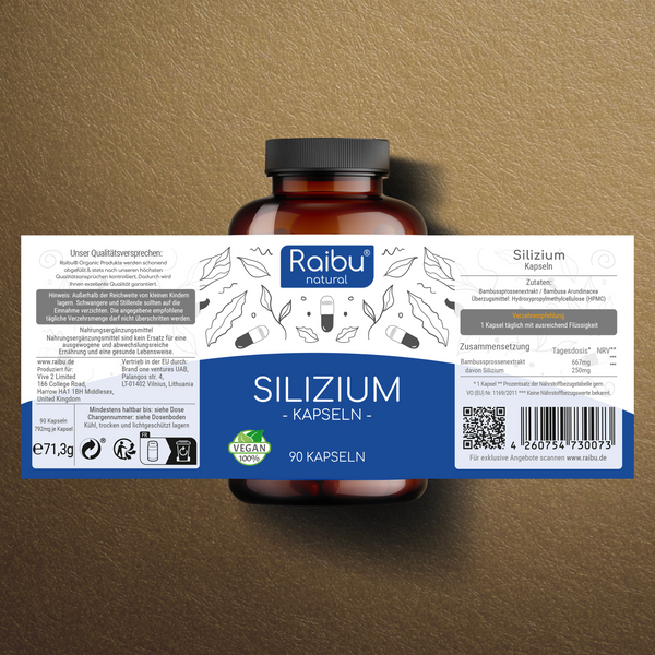 Silizium - hochdosiert (500mg) | 90 Kapseln