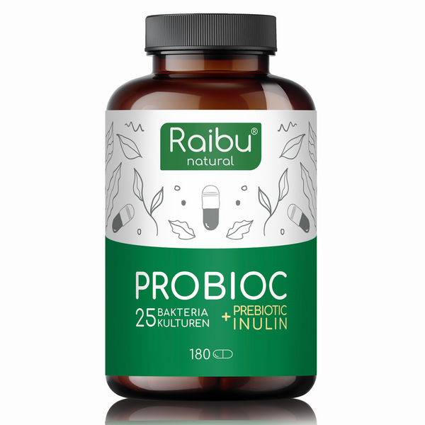 Probioc - 25 Bakterienstämme mit Inulin | 180 Kapseln